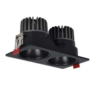 MOLLED MOL4082M 2x10 Watt Siyah Kasa Sıva Altı İkili LED Spot (SAMSUNG/OSRAM/PHILIPS LED & EAGLERISE/PHILIPS/LIFUD Driver)