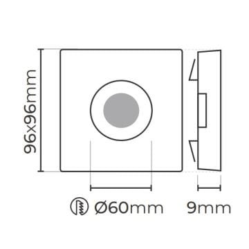 MOLLED MOL541 Bronz Kristal Kare LED Spot