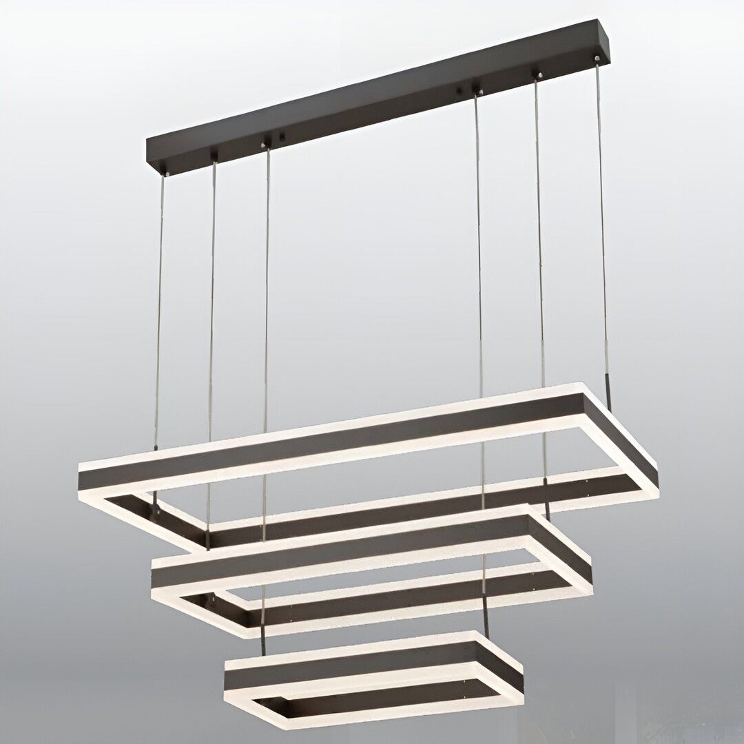 CL-743-3 240 Watt Üçlü Kahve Modern LED Avize - 3 Işık Renkli (Beyaz + Ilık Beyaz + Gün Işığı)