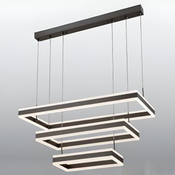 CL-743-3 240 Watt Üçlü Kahve Modern LED Avize - 3 Işık Renkli (Beyaz + Ilık Beyaz + Gün Işığı)