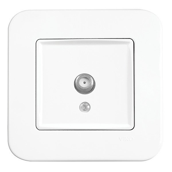 VİKO Linnera/Rollina 90440096 Uydu Prizi (F Konnektörlü - Sonlu) [Beyaz]