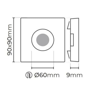 MOLLED MOL539 Bronz Yuvarlak LED Kristal Spot (Çerçeve Işıklı)