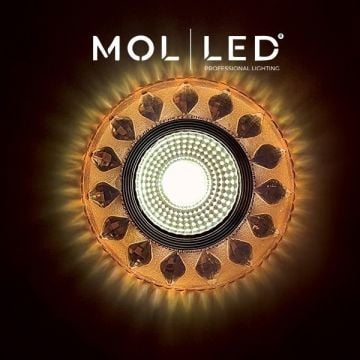 MOLLED MOL533 Bronz Yuvarlak LED Kristal Spot (Çerçeve Işıklı)