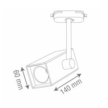 goldX ZE158 Siyah/Beyaz Kasa 8 Watt LED Ray Spot (SAMSUNG LED & EAGLERISE Driver)