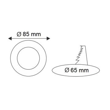 HELIOS HS 1000 3 Watt Sıva Altı Yuvarlak LED Panel