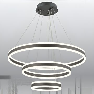 CL-742-3 400 Watt İkili Antrasit LED Avize - 3 Işık Renkli (Beyaz + Ilık Beyaz + Gün Işığı)