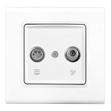 VİKO Linnera/Rollina 90440085 Uydu Prizi (TV-SAT - Sonlu) [Beyaz]