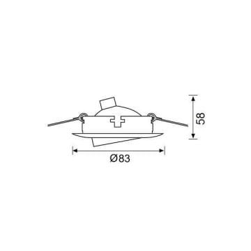 JUPITER JH510 B Beyaz Sıva Altı Yuvarlak Spot Kasası - Metal