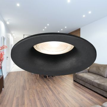 Braytron SBH03-04051 Sıva Altı Siyah Yuvarlak Spot Kasası