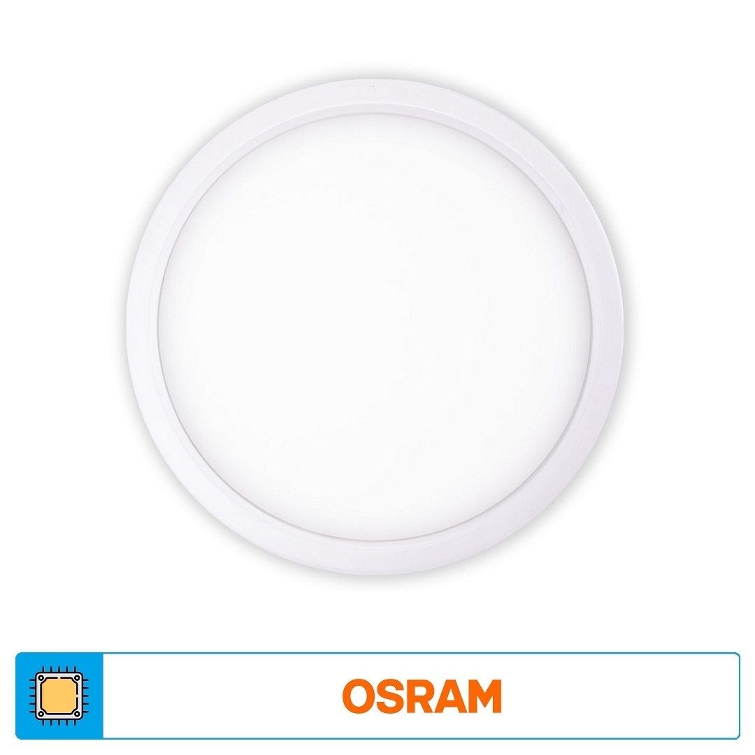 ACK AD05-02410 24 Watt Sıva Altı Yuvarlak Backlight LED Panel - SAMSUNG/OSRAM LED & OSRAM/PHILIPS/LIFUD Driver - Ilık Beyaz (4000K)