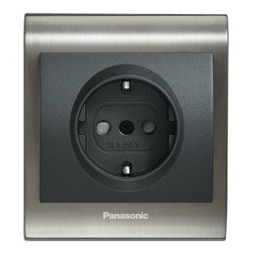 VİKO Ultima/Sistema/Optima WBTR0202-5DG Çocuk Korumalı Topraklı Priz [Koyu Gri]