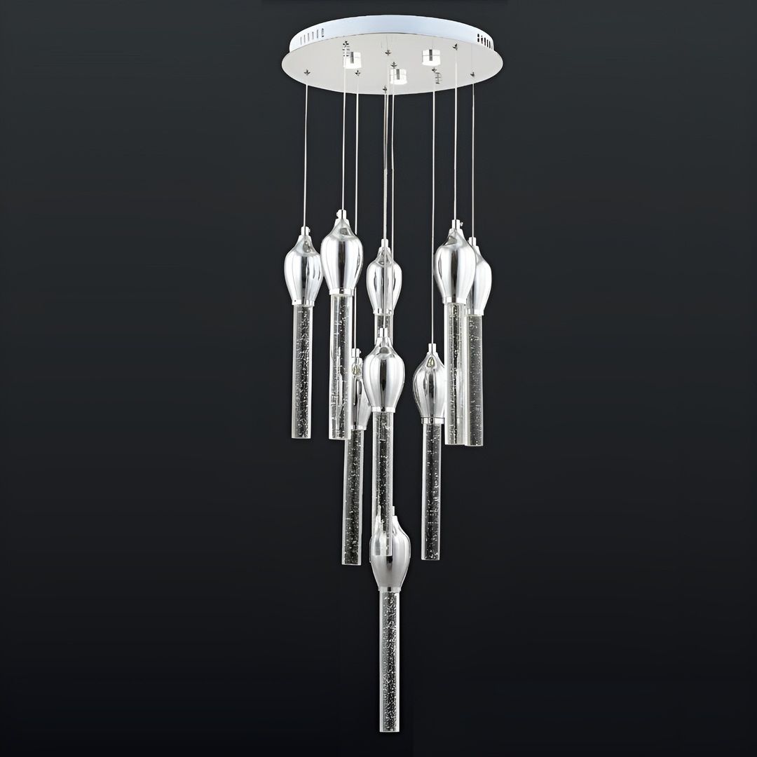 CL-520-9 9x3 Watt Krom/Gold Modern LED Avize