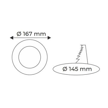 HELIOS HS 1003 12 Watt Sıva Altı Yuvarlak LED Panel
