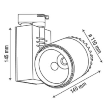 goldX ZE493-WH Beyaz Kasa 30 Watt SAMSUNG LED Ray Spot