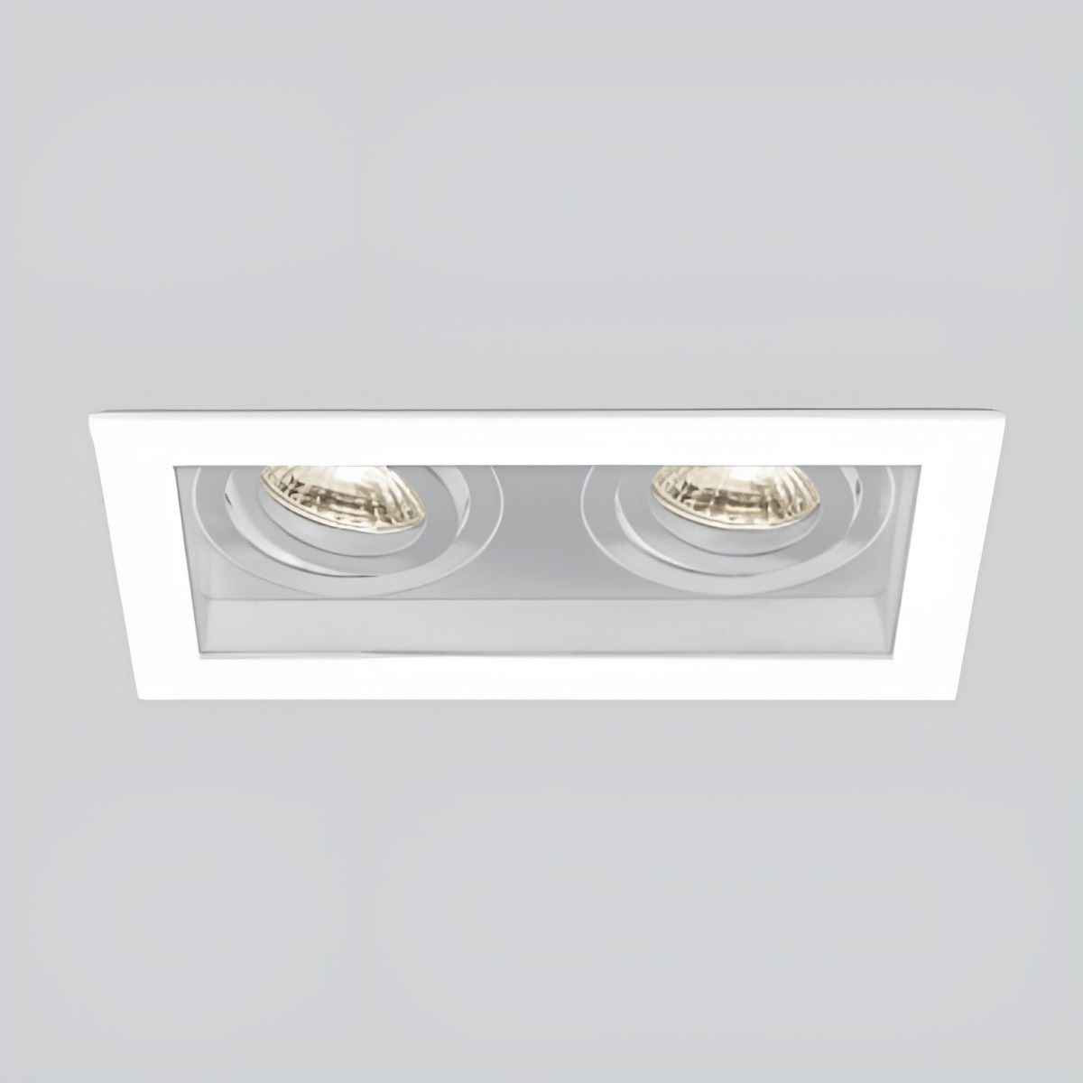 Braytron SBH03-05030B Beyaz Sıva Altı İkili Spot Kasası (Metal)