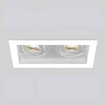 Braytron SBH03-05030B Beyaz Sıva Altı İkili Spot Kasası (Metal)