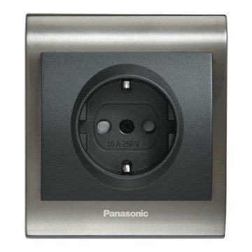 VİKO Ultima/Sistema/Optima WBTR0202-5SY Çocuk Korumalı Topraklı Priz [Siyah]