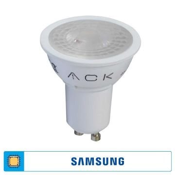 ACK AA25-01550 5 Watt GU10 Duylu Mercekli Dimli LED Ampul - SAMSUNG Ledli - Gün Işığı (3000K)