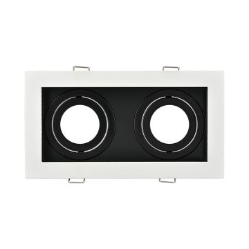 Braytron SBH03-05030 Sıva Altı Siyah-Beyaz İkili Spot Kasası (Metal)