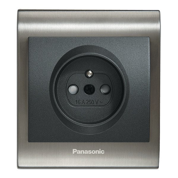 VİKO Ultima/Sistema/Optima WBTR0213-5DG Çocuk Korumalı Topraklı UPS Priz [Koyu Gri]