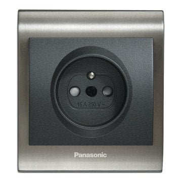 VİKO Ultima/Sistema/Optima WBTR0213-5DG Çocuk Korumalı Topraklı UPS Priz [Koyu Gri]