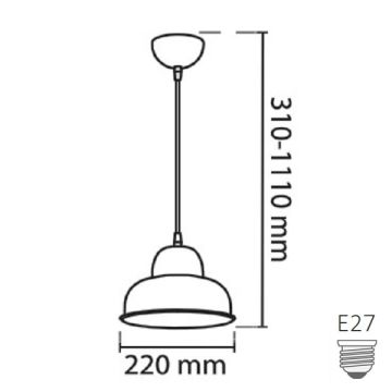 CreaLight CL-0180-S Retro Avize (Çap: 22 cm)