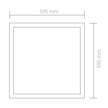 VOLTEK VPKSUKB04840 48 Watt Sıva Üstü 60x60 Backlight LED Panel - Ilık Beyaz (4000K)