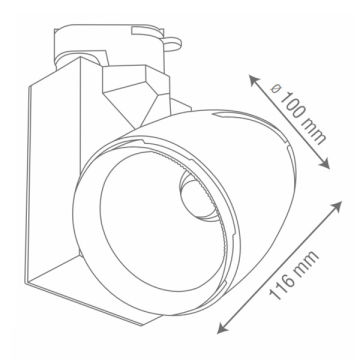 goldX ZE767-BK Siyah Kasa 30 Watt LED Ray Spot (SAMSUNG LED & EAGLERISE Driver)
