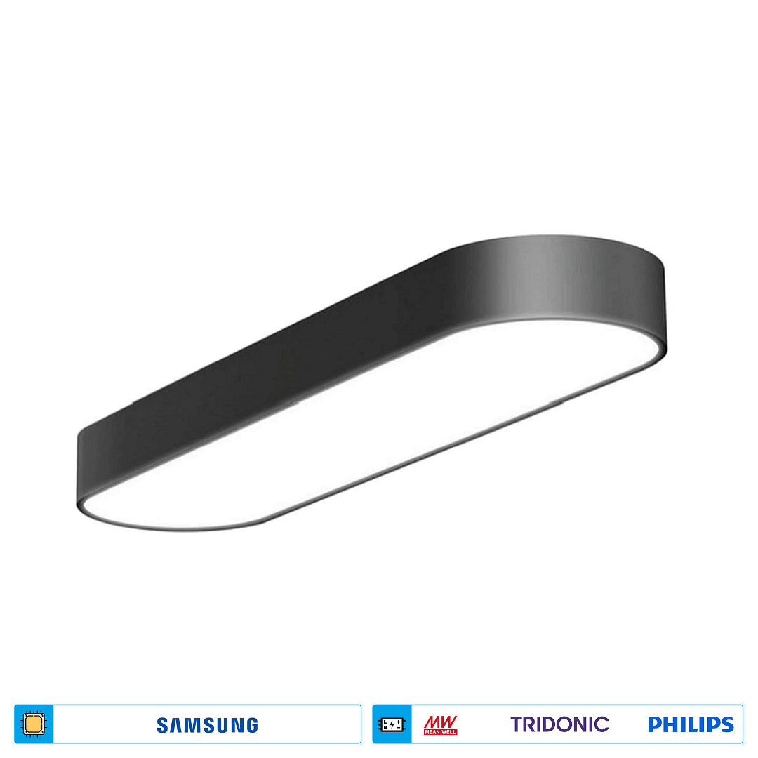 ACK AL02-82801 84 Watt 30x100 cm Elips Sıva Üstü Lineer Armatür - SAMSUNG/OSRAM LED & MEAN WELL/PHILIPS/TRIDONIC Driver