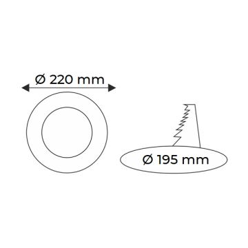 HELIOS HS 1005 18 Watt Sıva Altı Yuvarlak LED Panel
