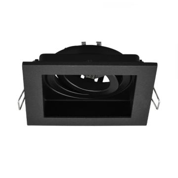 Braytron SBH03-05021 Sıva Altı Siyah Kare Spot Kasası (Metal)