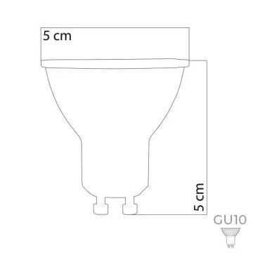 HEKA ERD-284 6 Watt GU10 Duylu Mercekli Dimli LED Ampul - Gün Işığı (3000K)