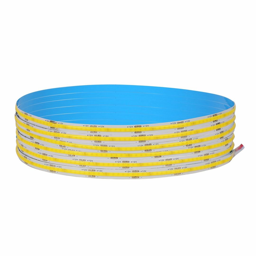 İled 12 Volt 252 Ledli Beyaz (6500K) COB Şerit Led - 8 Watt/Metre - [5 Metre] - FSFI.COB8.6020.2512