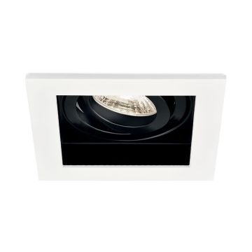 Braytron SBH03-05020 Sıva Altı Siyah-Beyaz Kare Spot Kasası (Metal)