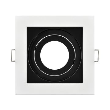 Braytron SBH03-05020 Sıva Altı Siyah-Beyaz Kare Spot Kasası (Metal)