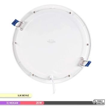 ACK AP01-02010 20 Watt Sıva Altı Yuvarlak LED Panel - OSRAM LED - Beyaz Işık (6500K)