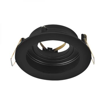 Braytron SBH03-05011 Sıva Altı Siyah Yuvarlak Spot Kasası (Metal)