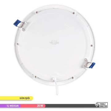 ACK AP01-02000 20 Watt Sıva Altı Yuvarlak LED Panel - OSRAM LED - Gün Işığı (3000K)