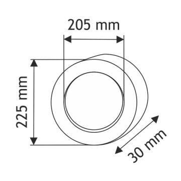 HELIOS HS 1029 36 Watt Ayarlanabilir Sıva Altı Yuvarlak Backlight LED Panel