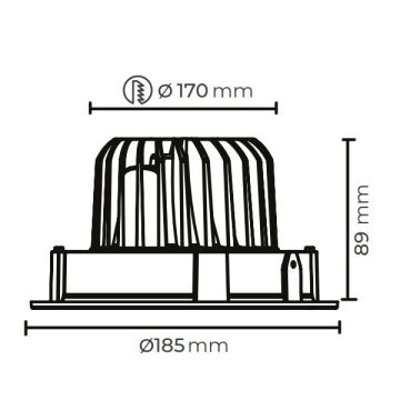 MOLLED MOL2095 Siyah/Beyaz Kasa 26 Watt LED Mağaza Spotu (SAMSUNG/OSRAM LED & EAGLERISE/PHILIPS/LIFUD Driver)