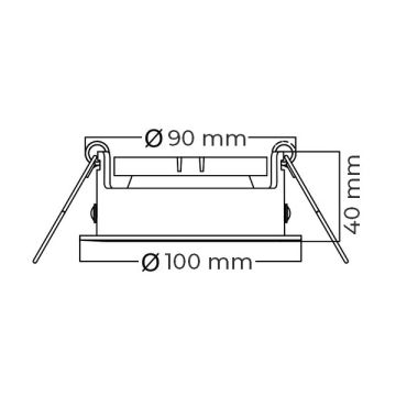 Braytron SBH03-05010B Sıva Altı Beyaz Yuvarlak Spot Kasası (Metal)