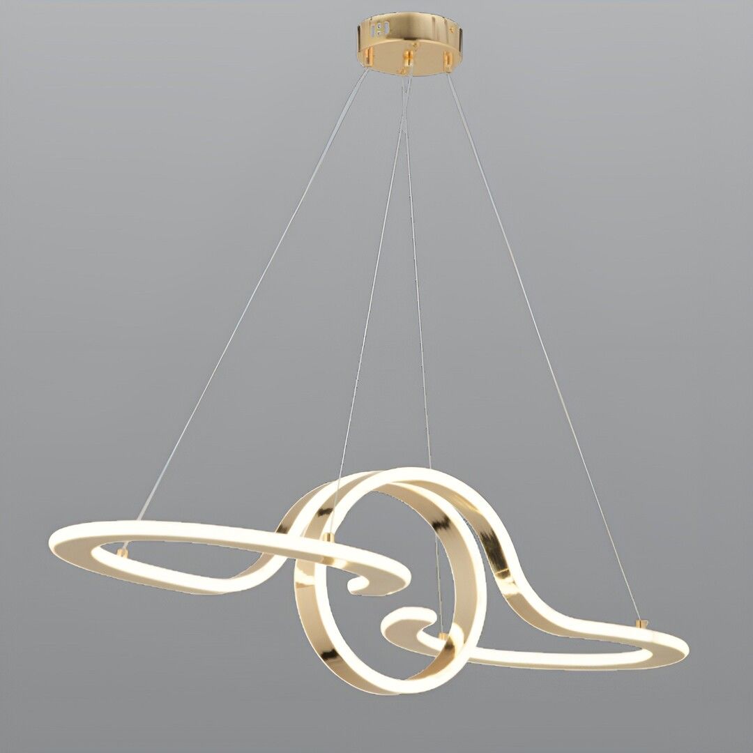 CL-731 230 Watt Gold Modern LED Avize - 3 Işık Renkli (Beyaz + Ilık Beyaz + Gün Işığı)