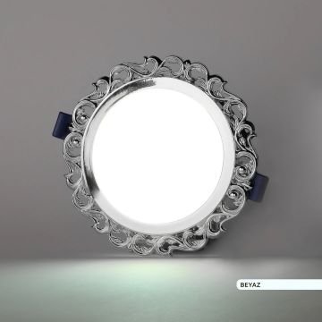 ACK AH04-10935 9 Watt Krom Dekoratif LED Panel - Beyaz Işık (6500K)