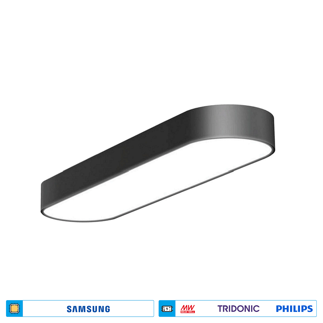 ACK AL02-81901 95 Watt 20x150 cm Elips Sıva Üstü Lineer Armatür - SAMSUNG/OSRAM LED & MEAN WELL/PHILIPS/TRIDONIC Driver
