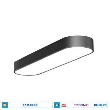 ACK AL02-81901 95 Watt 20x150 cm Elips Sıva Üstü Lineer Armatür - SAMSUNG/OSRAM LED & MEAN WELL/PHILIPS/TRIDONIC Driver