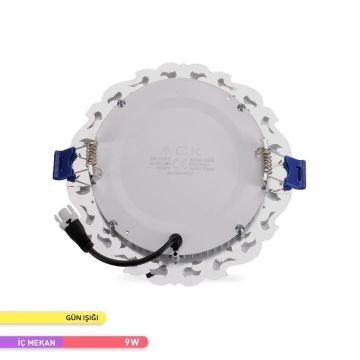 ACK AH04-10905 9 Watt Krom Dekoratif LED Panel - Gün Işığı (3000K)