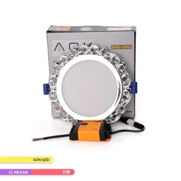 ACK AH04-10905 9 Watt Krom Dekoratif LED Panel - Gün Işığı (3000K)
