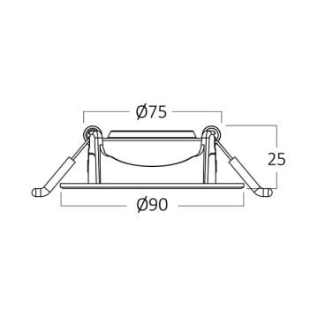 Braytron BD02-00530 5 Watt Sıva Altı Yuvarlak LED Spot - Beyaz Işık (6500K)