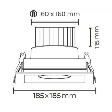 MOLLED MOL2081 Siyah/Beyaz Kasa 40 Watt LED Mağaza Spotu (SAMSUNG/OSRAM LED & EAGLERISE/PHILIPS/LIFUD Driver)