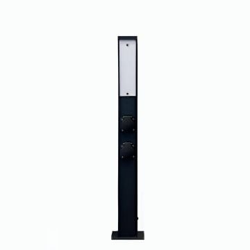CreaLight CL-B-117 12 Watt 75 cm Kapaklı Topraklı Prizli LED Bollard Armatür - Metal Gövde - SAMSUNG/OSRAM LED & MEAN WELL/EAGLERISE Driver - IP65 - Gün Işığı (3000K)
